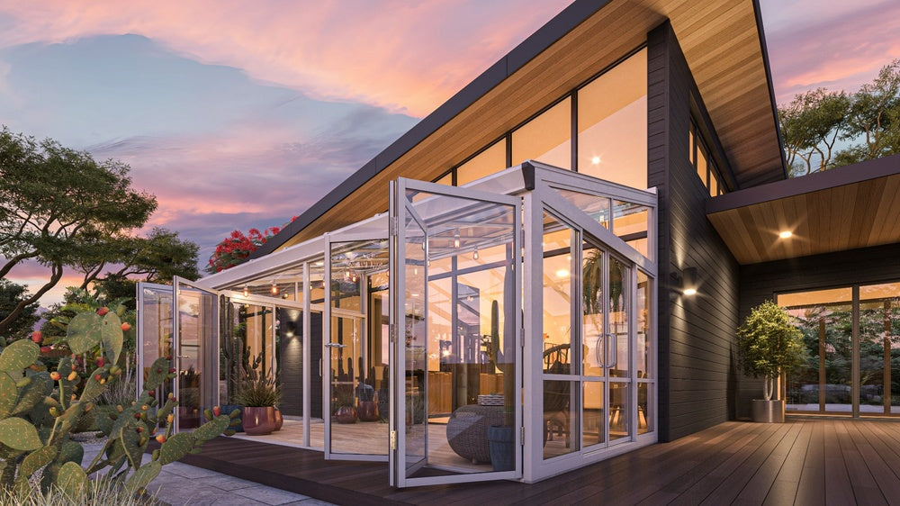 Bi-Folding Glass Door Sunroom Solarium 