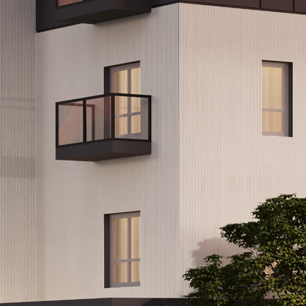 Gap Slatted Composite Cladding Narrow 6-Strip White & Black Gap Composite Siding Panels - 7/8