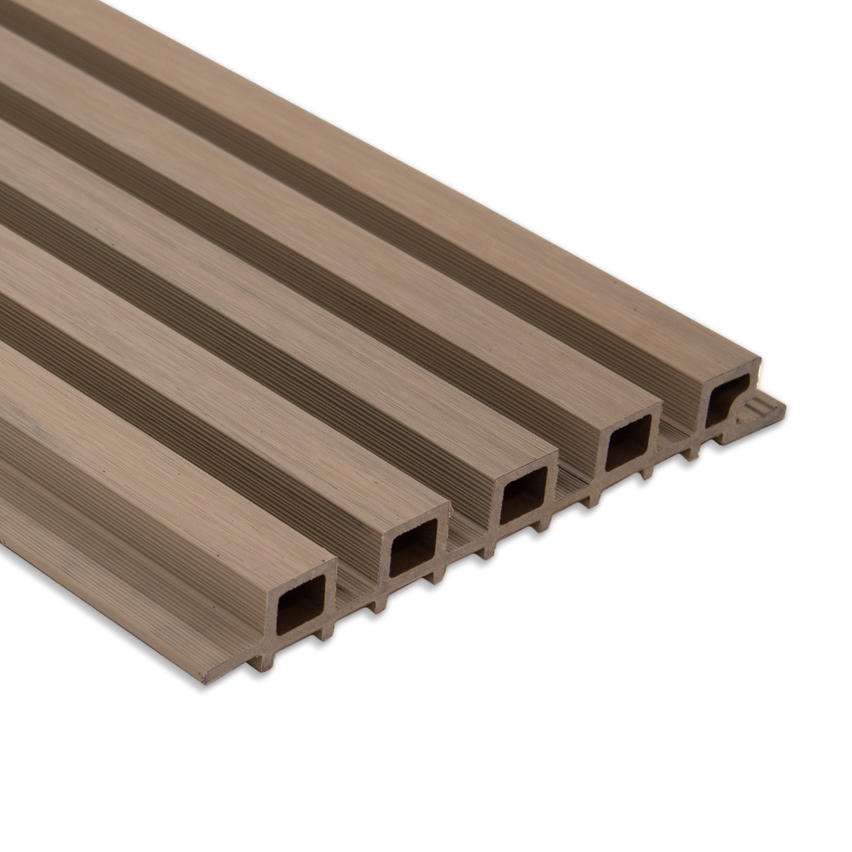Strip Panel Cladding Narrow 5-Strip Maple Composite Siding Panels - 1