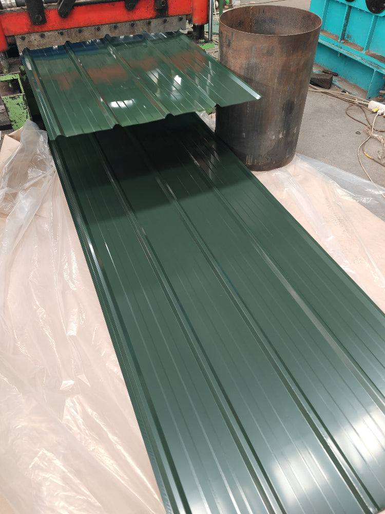 Dark Green SM-Rib Metal Roof Panels – Standard Rib Steel Roofing Sheet ...