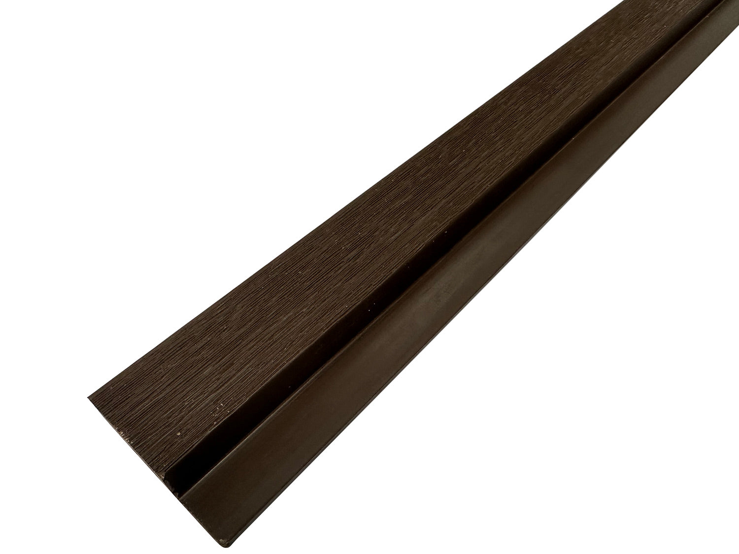 Exterior Wood Paneling WPC Side Slat Dark Coffee Sandalwood