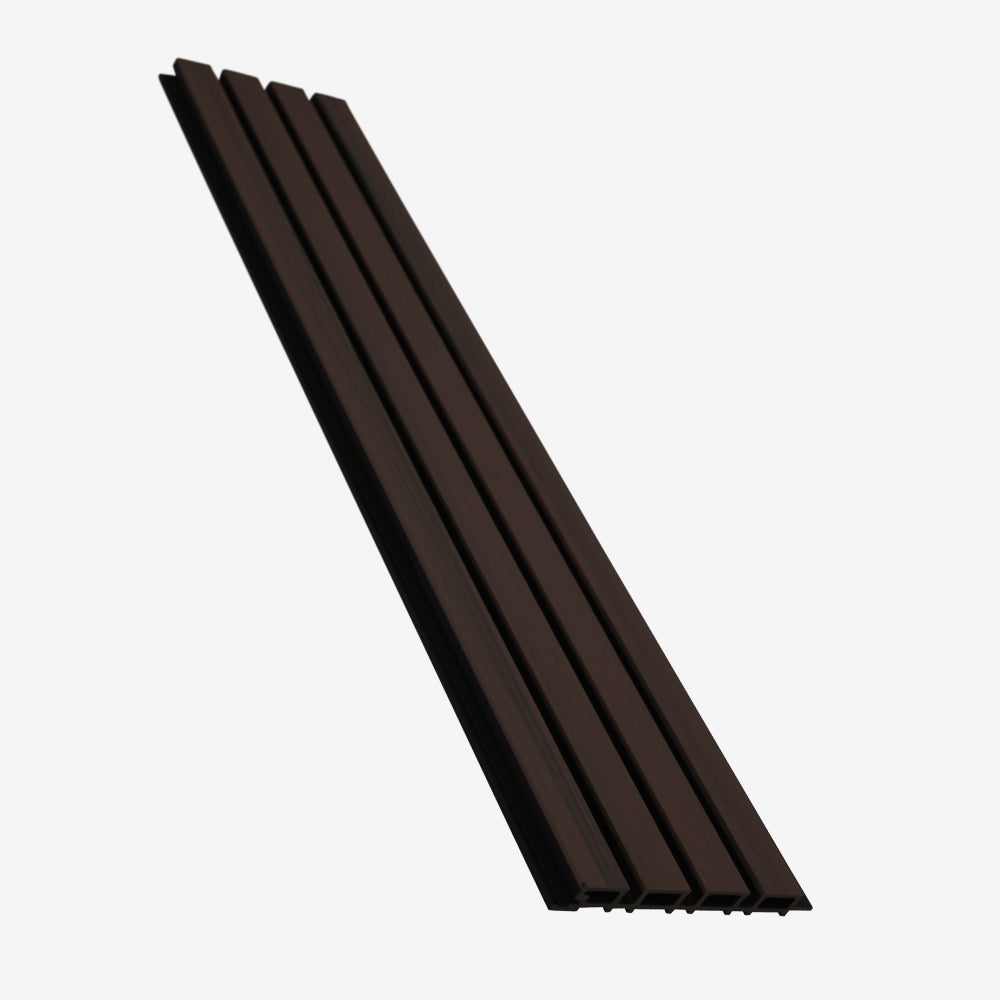 Pane Panel Wide 4-Strip Dark Chocolate Brown with Black Gap Composite Siding Pane ...