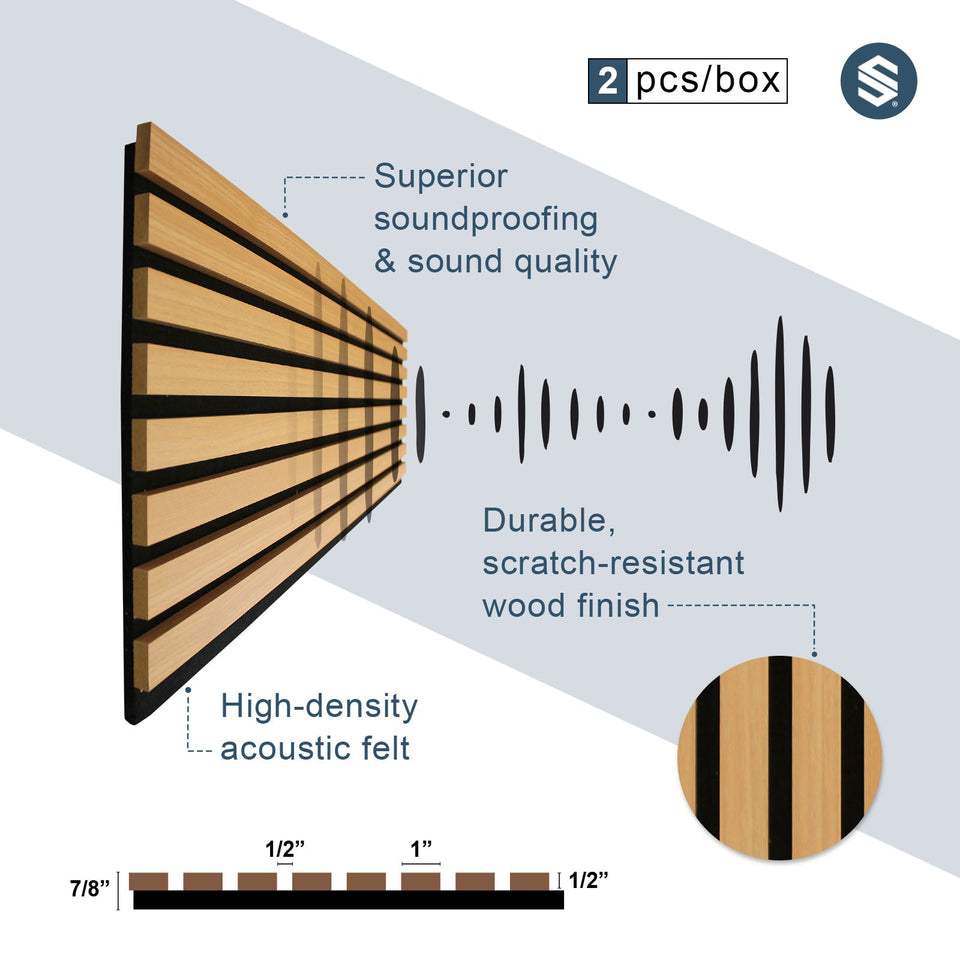 Sound Proof Cladding Natural Oak Acoustic Wall Panels Soundproof Slat Wood Cladding Siding ...