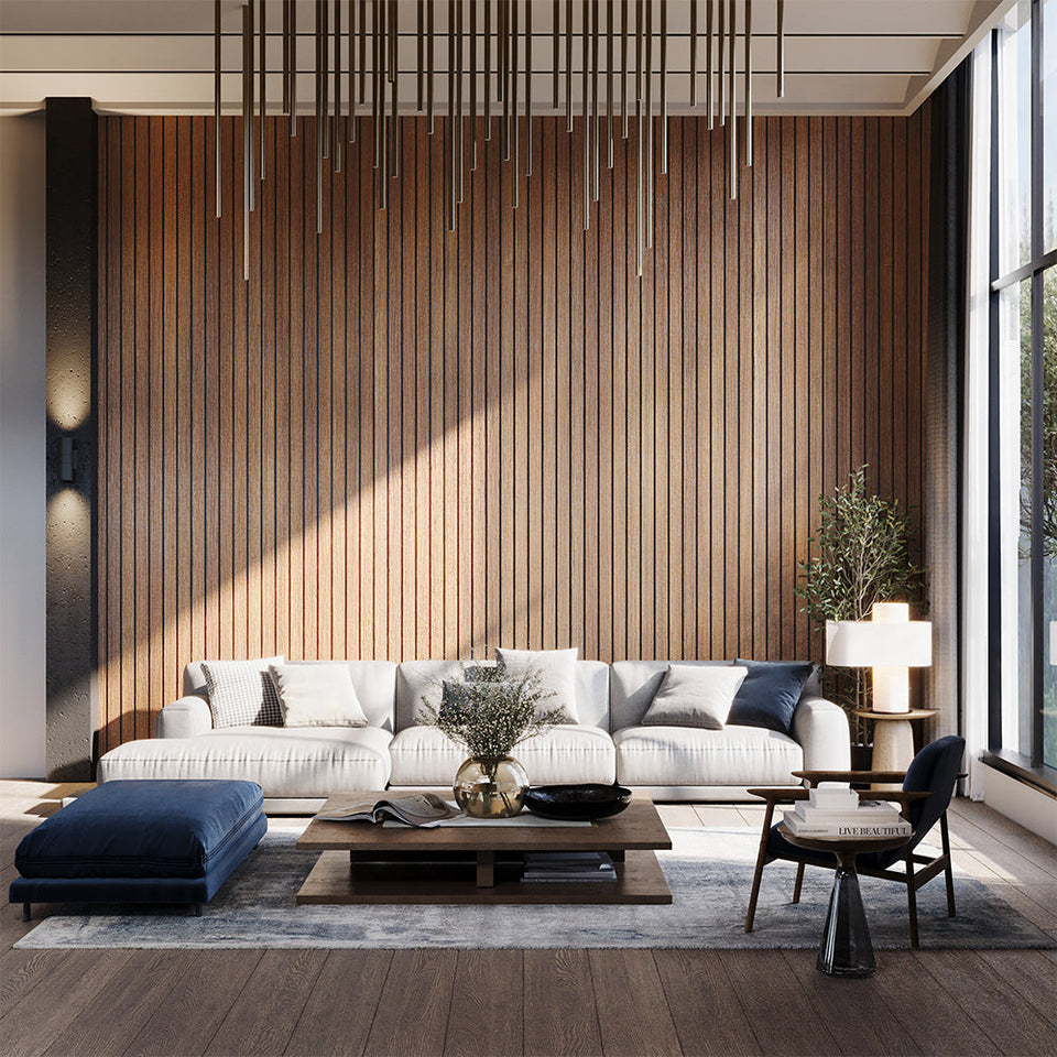 Combo-Slat Alternating Widths Acoustic Wood Wall Panels - Maple - Panel ...