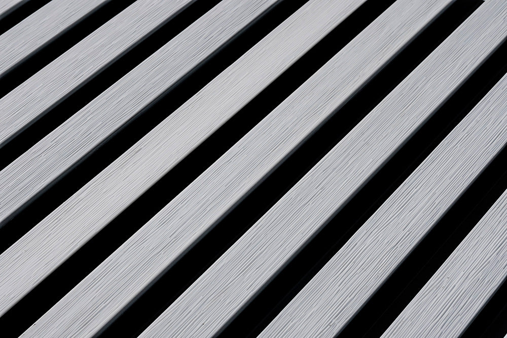 Gap Slatted Composite Cladding Narrow 6-Strip White & Black Gap Composite Siding Panels - 7/8