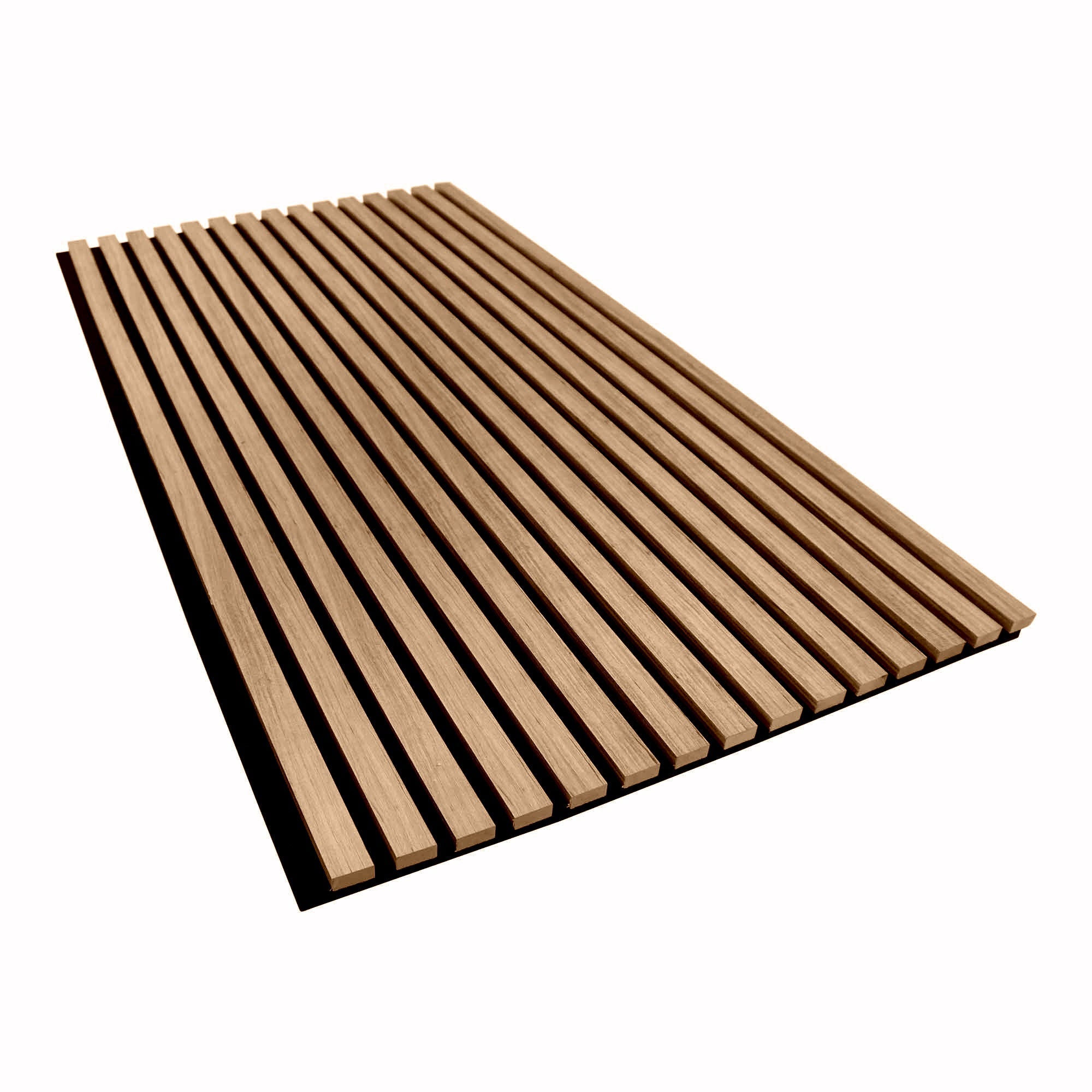 Light Walnut Acoustic Slat Wood Paneling for Soundproofing Walls - Wid ...
