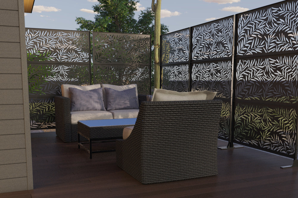 Tree Fern Decorative Metal Privacy Screens for Garden and Outdoor Pati ...