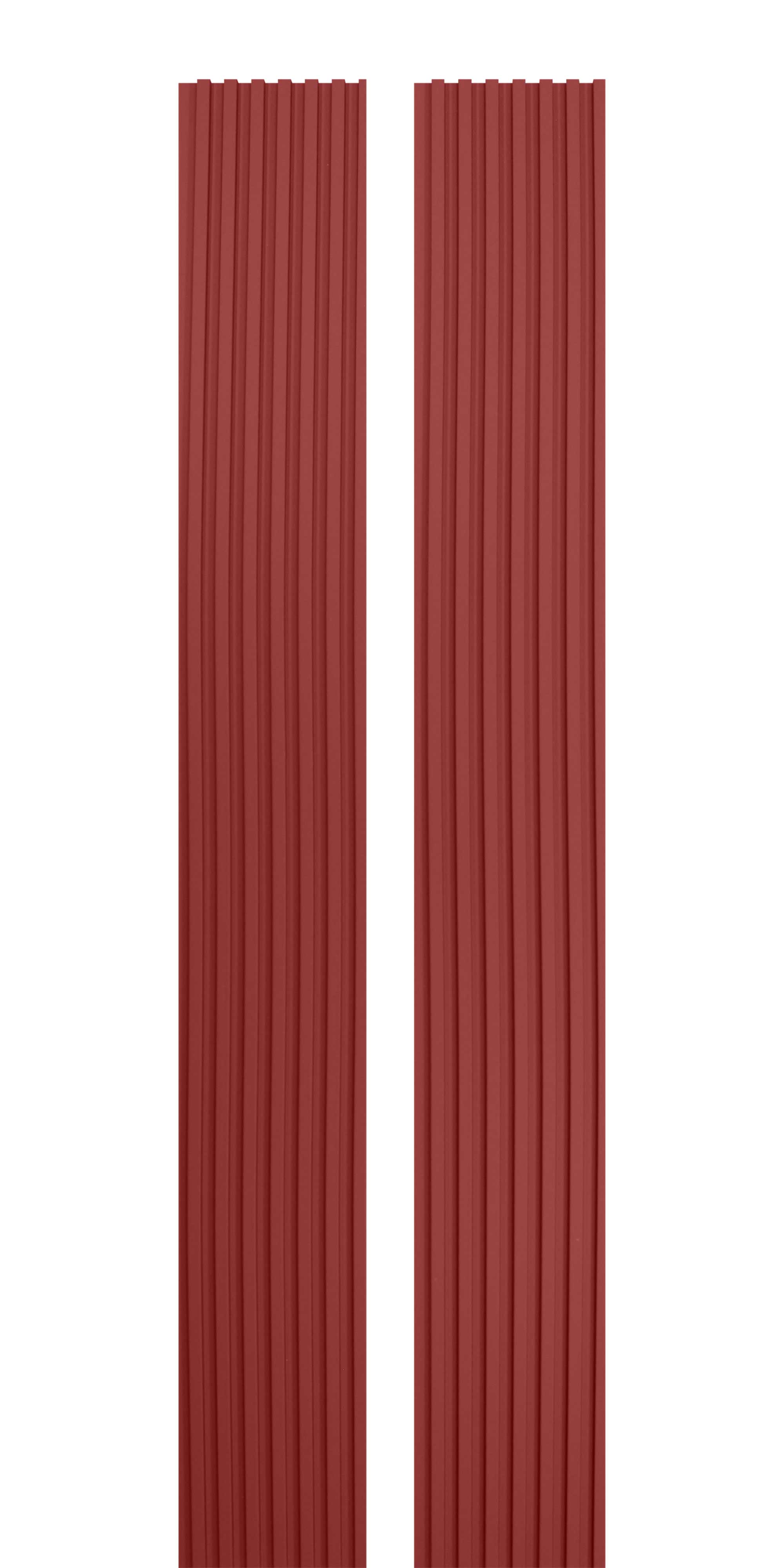 Satin Red Slat Wood Panels for Walls - Sleek (106