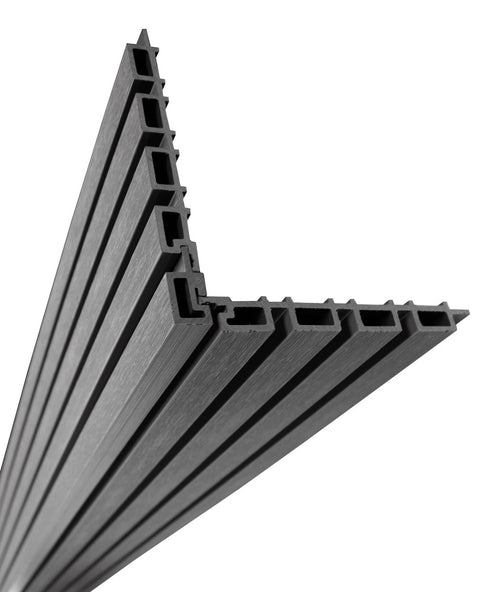 Cladding Corner Connector Black Universal Slat Panel Corner Connector - Composite Molding - Panel ...